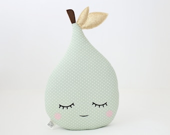 Pear pillow ~ Fruit pillow ~ Decorative cushion ~ Tooth fairy pillow