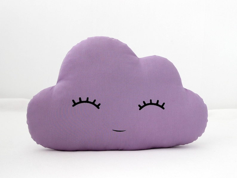 Purple Cloud Pillow, Nursery Accessories, Decorative Pillow, Baby Throw Pillow, Baby Pillow, Nursery Cushion, Nursery Decor by ProstoConcept image 1