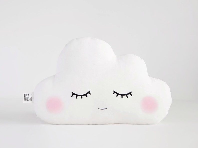 Cloud pillow nursery Girls pillow Nursery throw pillow Cloud cushion Cloud baby shower image 1