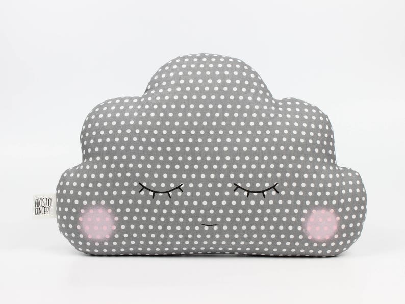 Gray Baby Cloud Pillow Gray Cloud Cushion Kids Pillow Kids Etsy