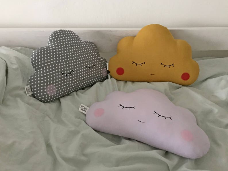 Gray Baby Cloud Pillow Gray Cloud Cushion Kids Pillow Kids Etsy