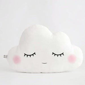 Set of cloud and star shaped pillows Baby cushion Nursery decor for girl image 4