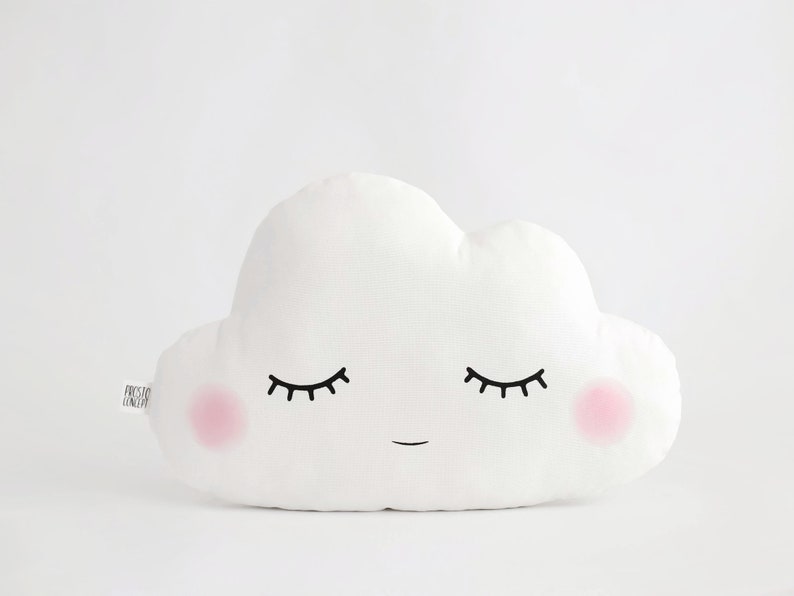 Set of cloud and star shaped pillows Baby cushion Nursery decor for girl image 4