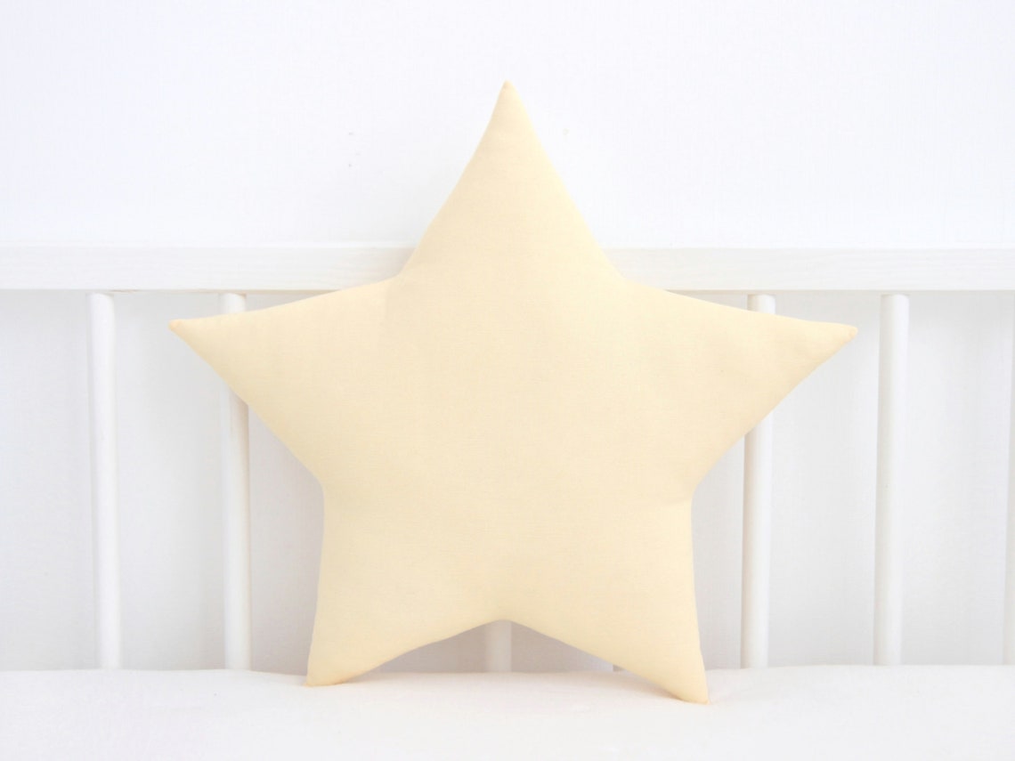 Yellow Star Shaped Pillow Star cushion Star nursery decor Etsy