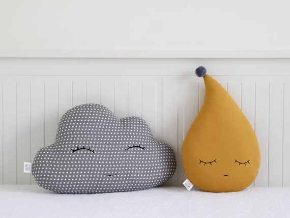 Coussins Nuage Et Goutte Coussin Enfant Moutarde Et Gris Deco Etsy Coussins Nuage Et Goutte Coussin Enfant Moutarde Et Gris Deco Etsy