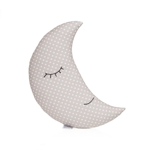 Set of moon and star pillows light pink and gray pillows Etsy