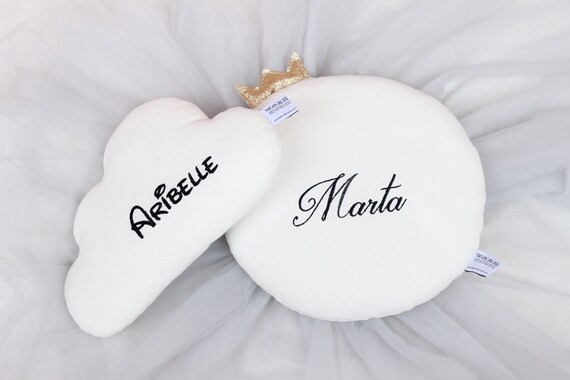 Only Name Text For Nursery Cushion Cloud Pillow Star Etsy