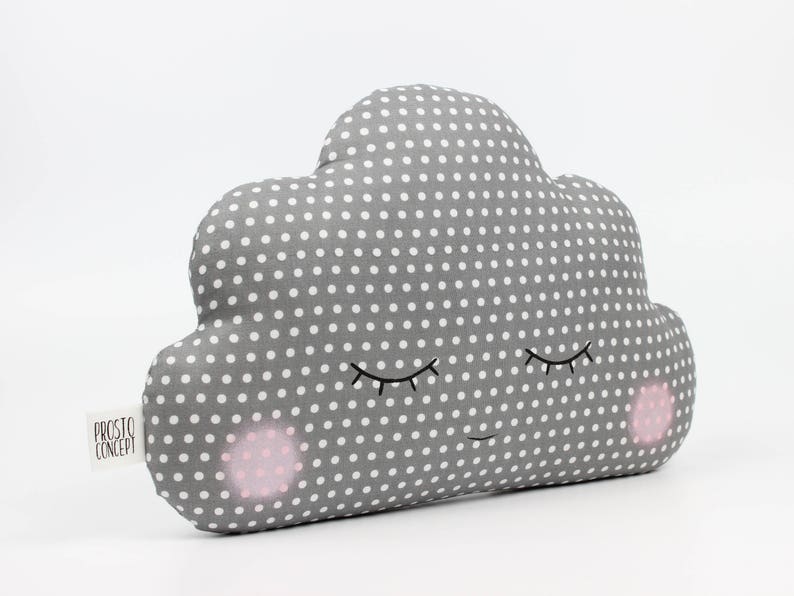 Gray Baby Cloud Pillow Gray Cloud Cushion Kids Pillow Kids Etsy