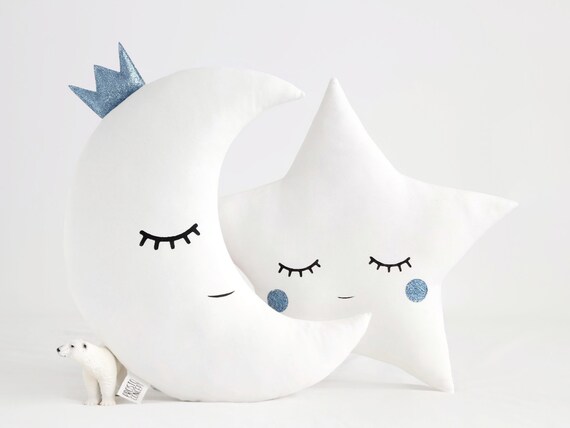 Coussins Lune Et Etoile Coussin Enfant Deco Chambre Bebe Etsy