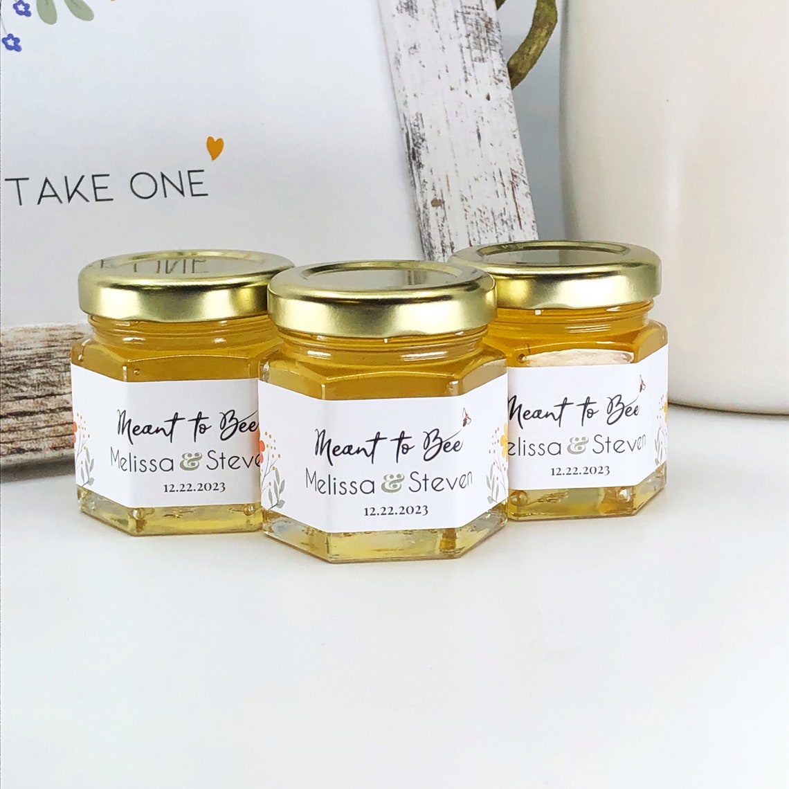 Meant to Bee Honey Wedding Favor Personalized Label With - Etsy