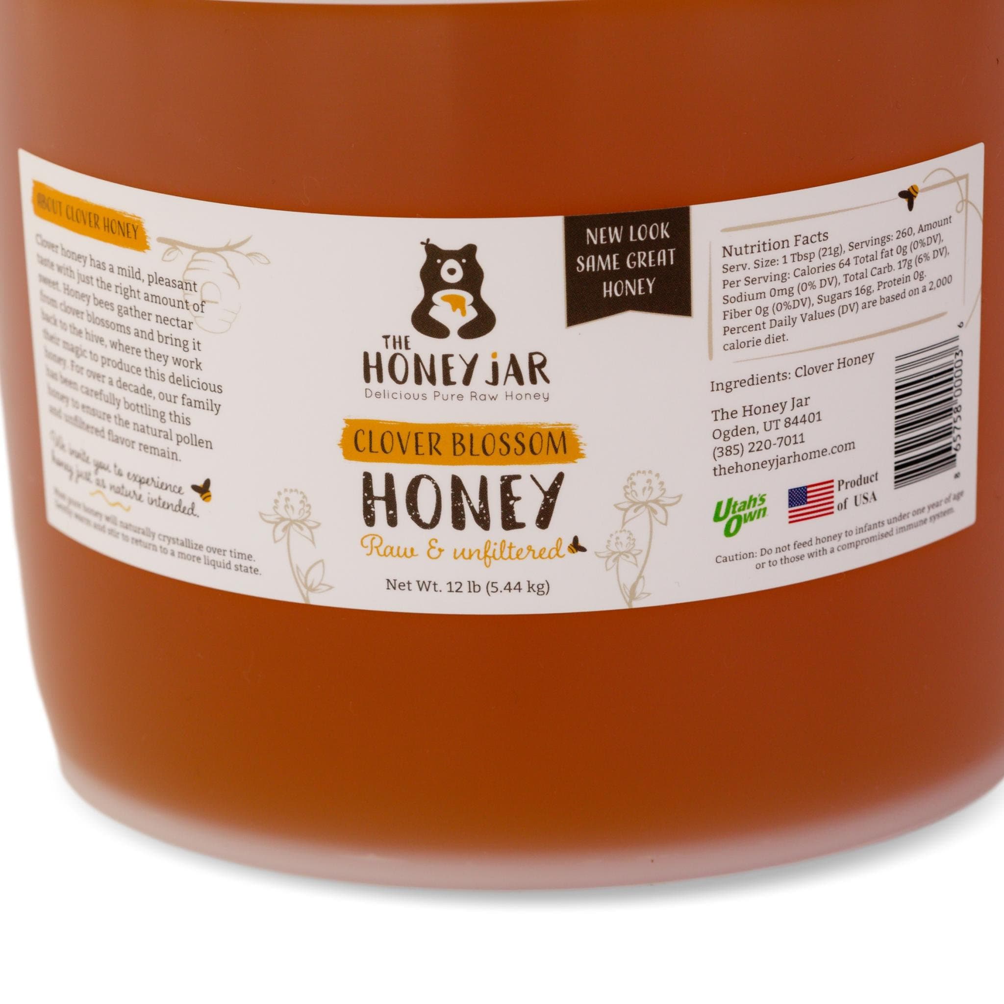 Absolutely Raw Honey Bulk Raw Clover Honey 1 Gallon Pail Etsy
