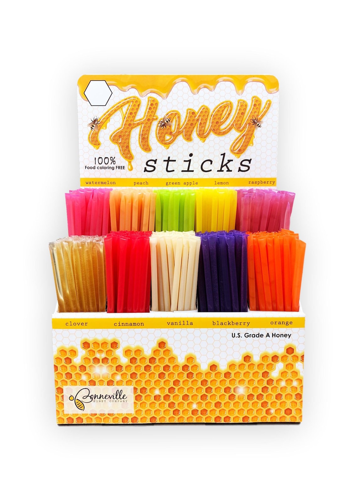Honey Stick Display With 500 Assorted Honey Sticks FREE Etsy