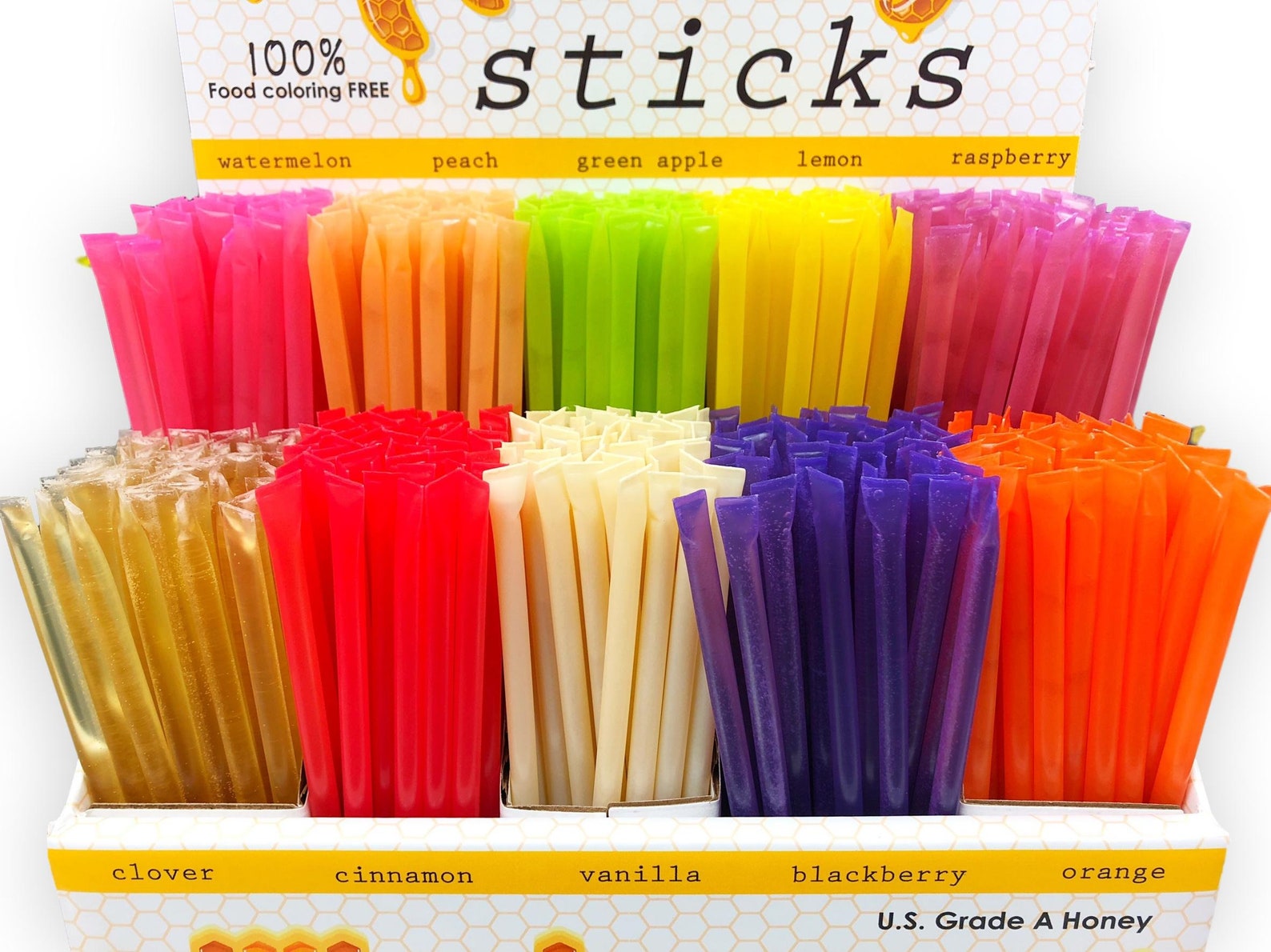 Honey Stick Display With 500 Assorted Honey Sticks FREE Etsy