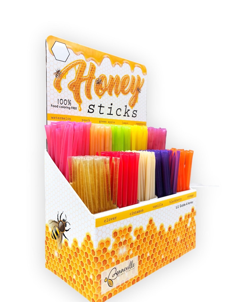 Honey Stick Display With 500 Assorted Honey Sticks FREE Etsy
