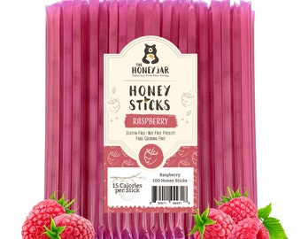 Raspberry Honey Sticks, Wedding Favors, Party Favors for Guests, Birthday Party Favors, FREE SHIPPING