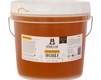 Absolutely Raw Honey - Bulk Raw Clover Honey - 1 Gallon Pail (12 lbs) - FREE SHIPPING