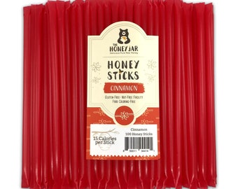 Cinnamon Honey Sticks, Wedding Favors for Guests, Bridal Shower Favors, FREE SHIPPING