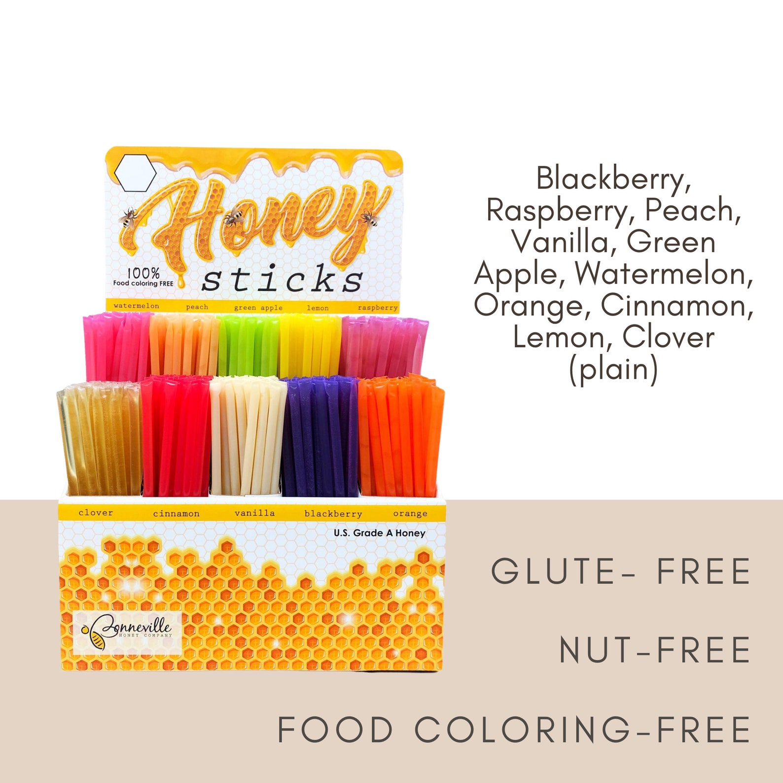 Honey Stick Display With 500 Assorted Honey Sticks FREE Etsy