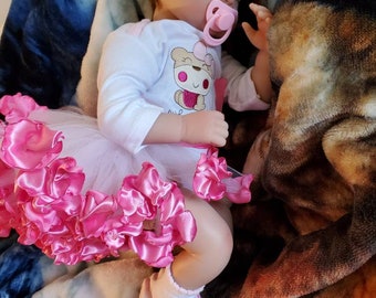 Tutu skirt, Tutu set, Ribbon trimmed tutu, Baby tutus, Tutu petals skirt with a headband