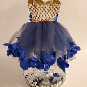 Tutu Centerpiece, Ribbon trimmed tutu centerpiece, Quinceañera Centerpiece, Sweet 16, Babyshower centerpiece, Princess centerpiece, Flower