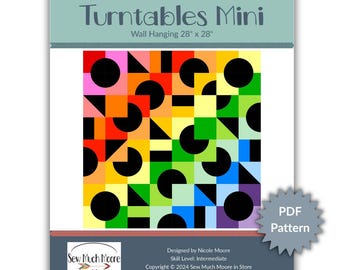 Mini tocadiscos para colgar en la pared - Patrón en PDF