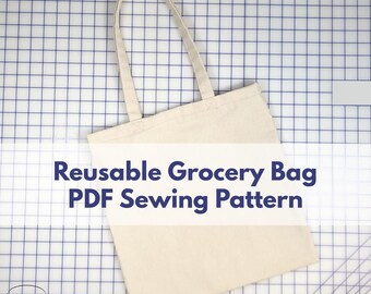 Bolsa de la compra reutilizable - Patrón en PDF