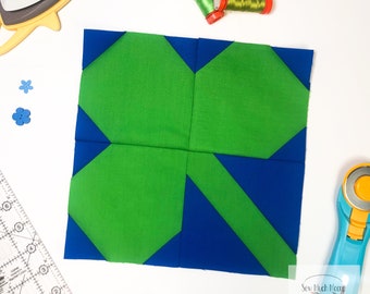 Patrón PDF de bloque de edredón Lucky Clover