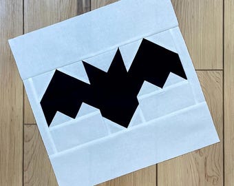 Patrón en PDF para el bloque de colcha "Mordies Bat" (Mordies Bat).