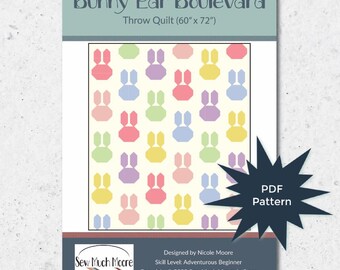 Patrón de edredón Bunny Ear Boulevard - Patrón en PDF