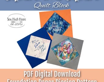 Bloque de colcha cuadrado dentro de un cuadrado - Patrón en PDF