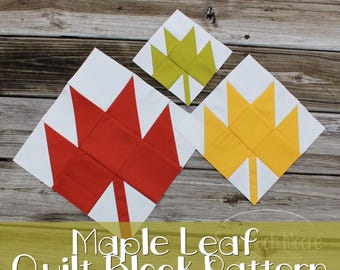 Lönnlöv Quiltblock - PDF-mönster
