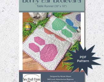 Camino de mesa Bunny Ear Boulevard - Patrón en PDF