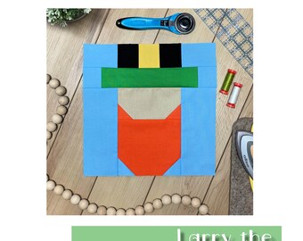 Larry the Lucky Leprechaun Quilt Block Pattern PDF Digital Download