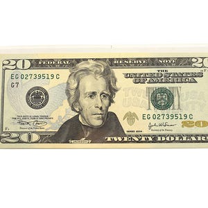 2004 20 Dollar Federal Reserve Note – Serial EG02739519C – Uncirculated – Anti-Counterfeit Features