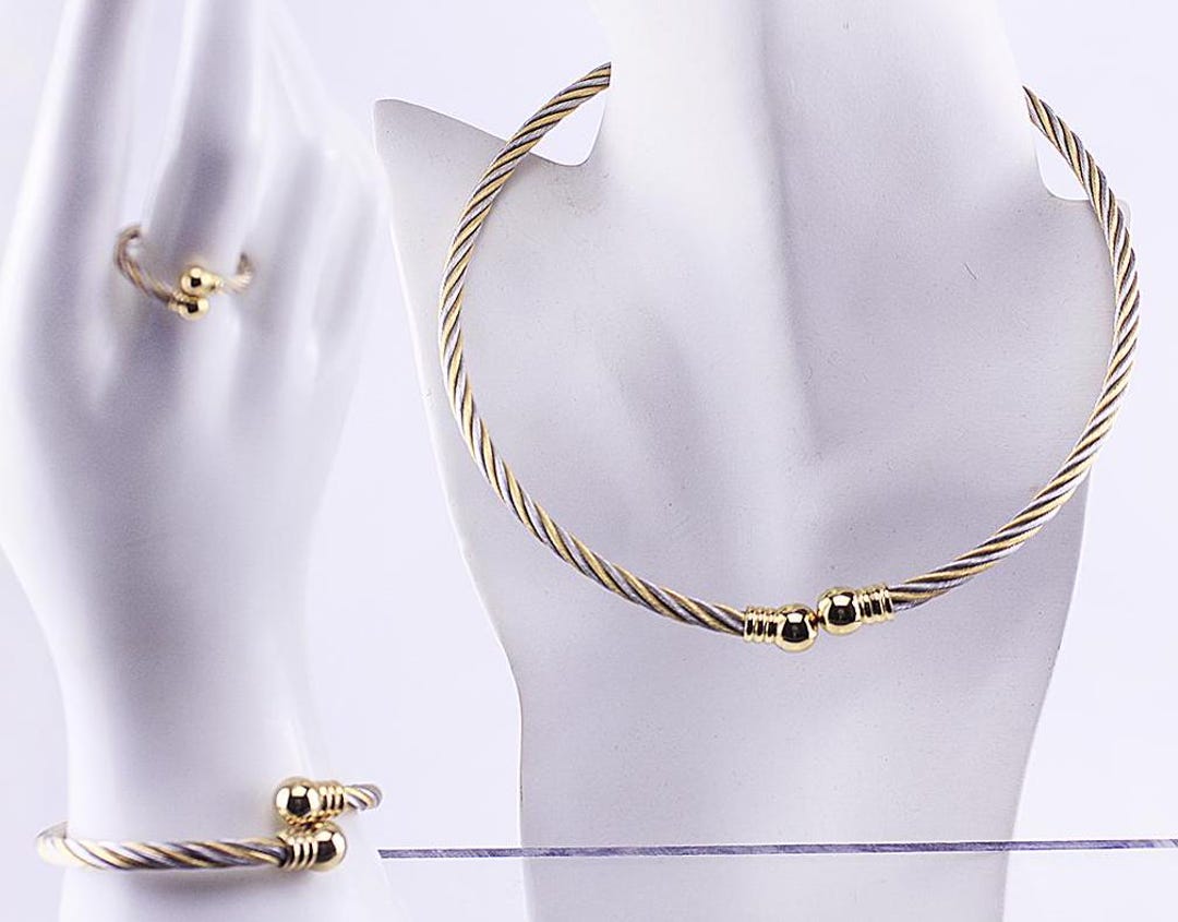 Harry Ritchie's Jewelers House of Bangles, Stainless Steel With 18k ...