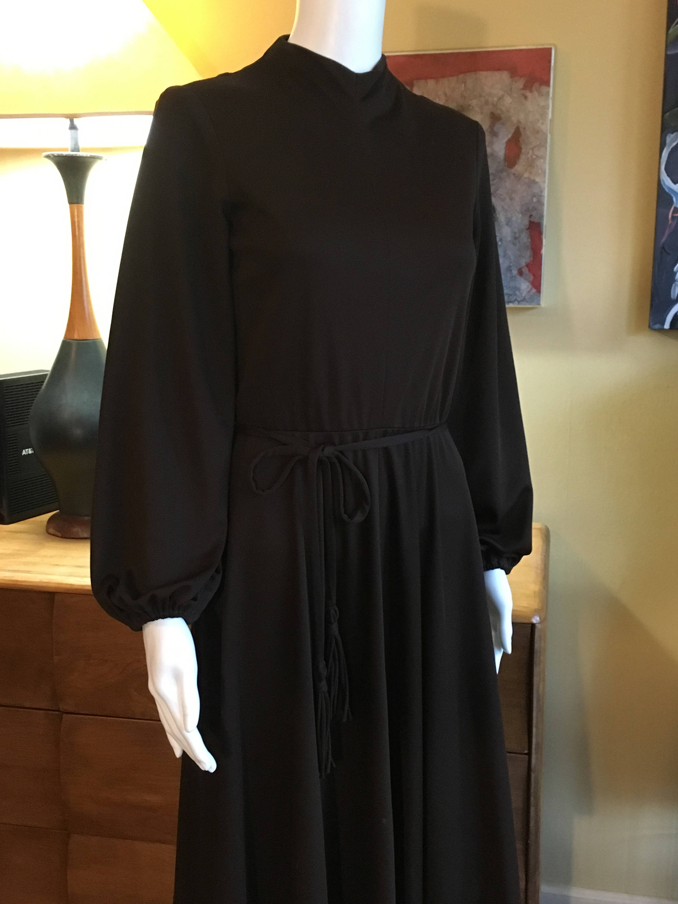 1970s Flirty Chic Nylon Dress in Chocolate Brown by Lilli | Etsy