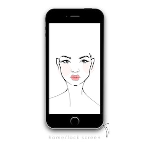 Secrets Minimal Iphone Wallpaper Fashion Illustration Etsy