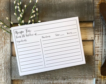 5x7 Recipe Cards