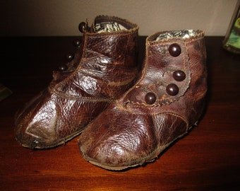 Antique Child Shoes Etsy