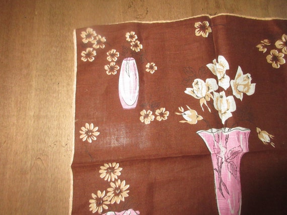 1950s Handkerchief Mary Lewis - signed artist han… - image 4