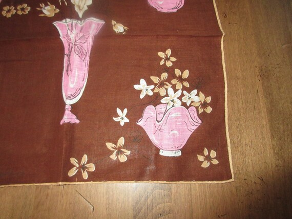 1950s Handkerchief Mary Lewis - signed artist han… - image 2