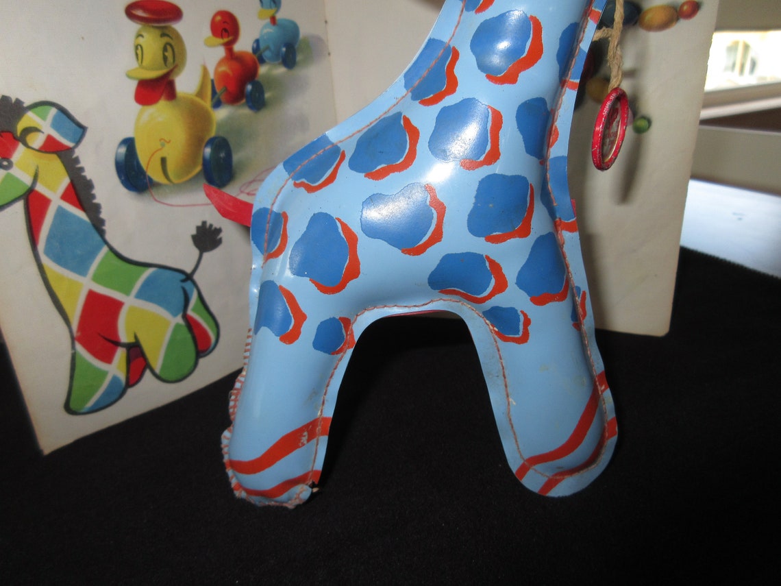 Vintage Giraffe Midget Zoo Evan Atlanta Novelty Mfg Corp Oil Etsy