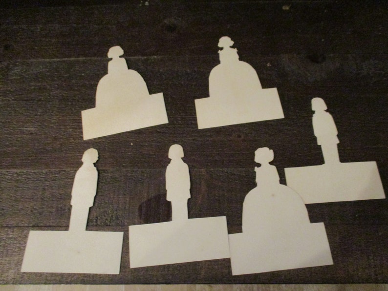 Wedding party vintage name cards bride and groom bridesmaids groomsmen placement cards