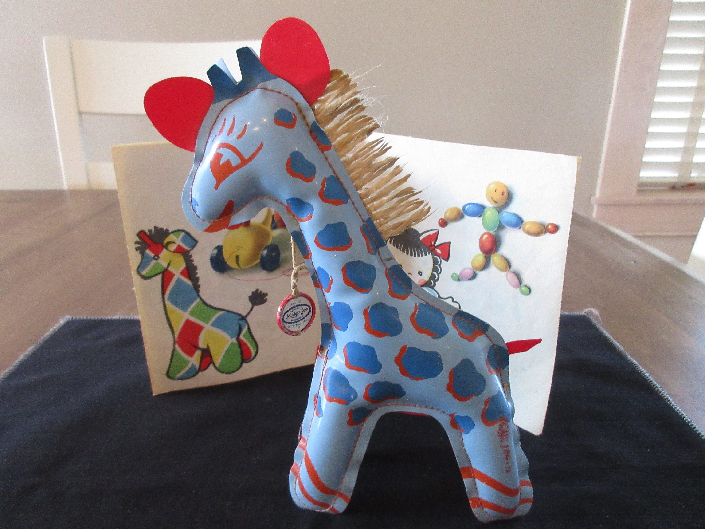 Vintage Giraffe Midget Zoo Evan Atlanta Novelty Mfg Corp Oil Etsy