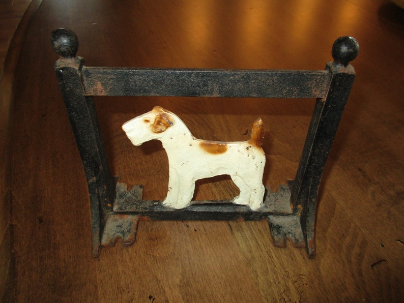 SCOTTIE DOG SCOTTISH TERRIER Cast Iron BOOT SCRAPER ~ GREAT DOORSTOP TOO ~
