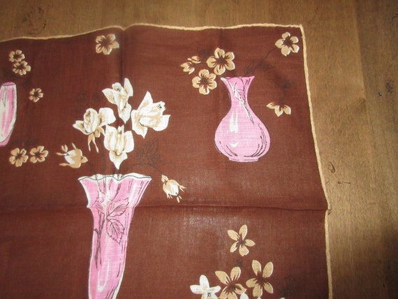 1950s Handkerchief Mary Lewis - signed artist han… - image 3