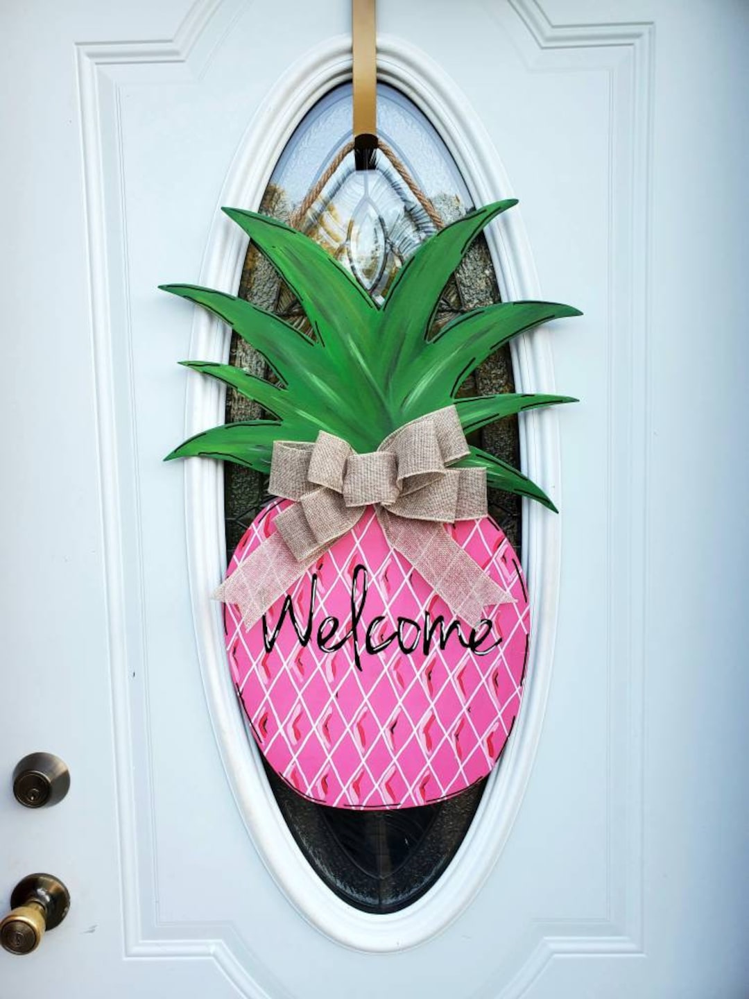 Pineapple Door Hangers Pineapples Summer Decor Pineapple Decor Door
