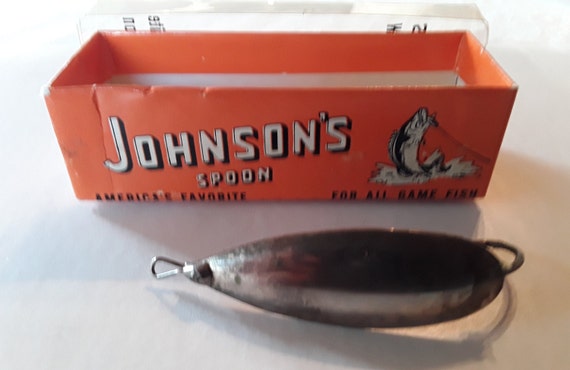 Vintage Metal Russel Lure and Johnson Spoon With Box 