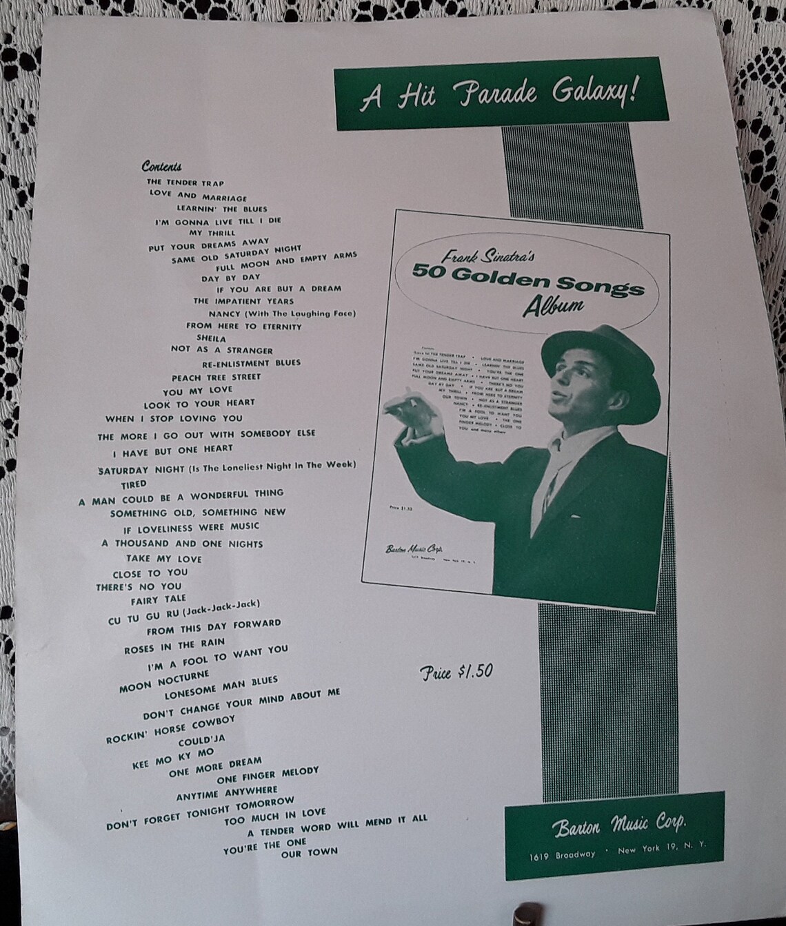Frank Sinatra Vintage Sheet Music goodnight - Etsy