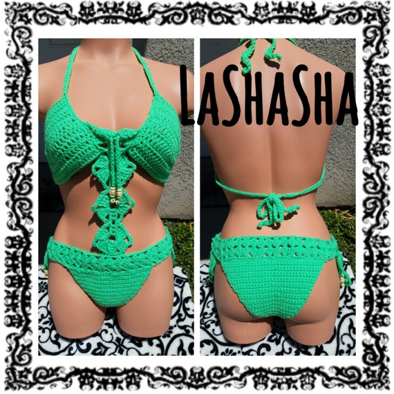 lime green monokini